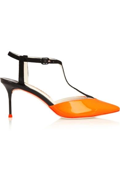 Ida neon patent-leather T-bar pumps | NET-A-PORTER (UK & EU)