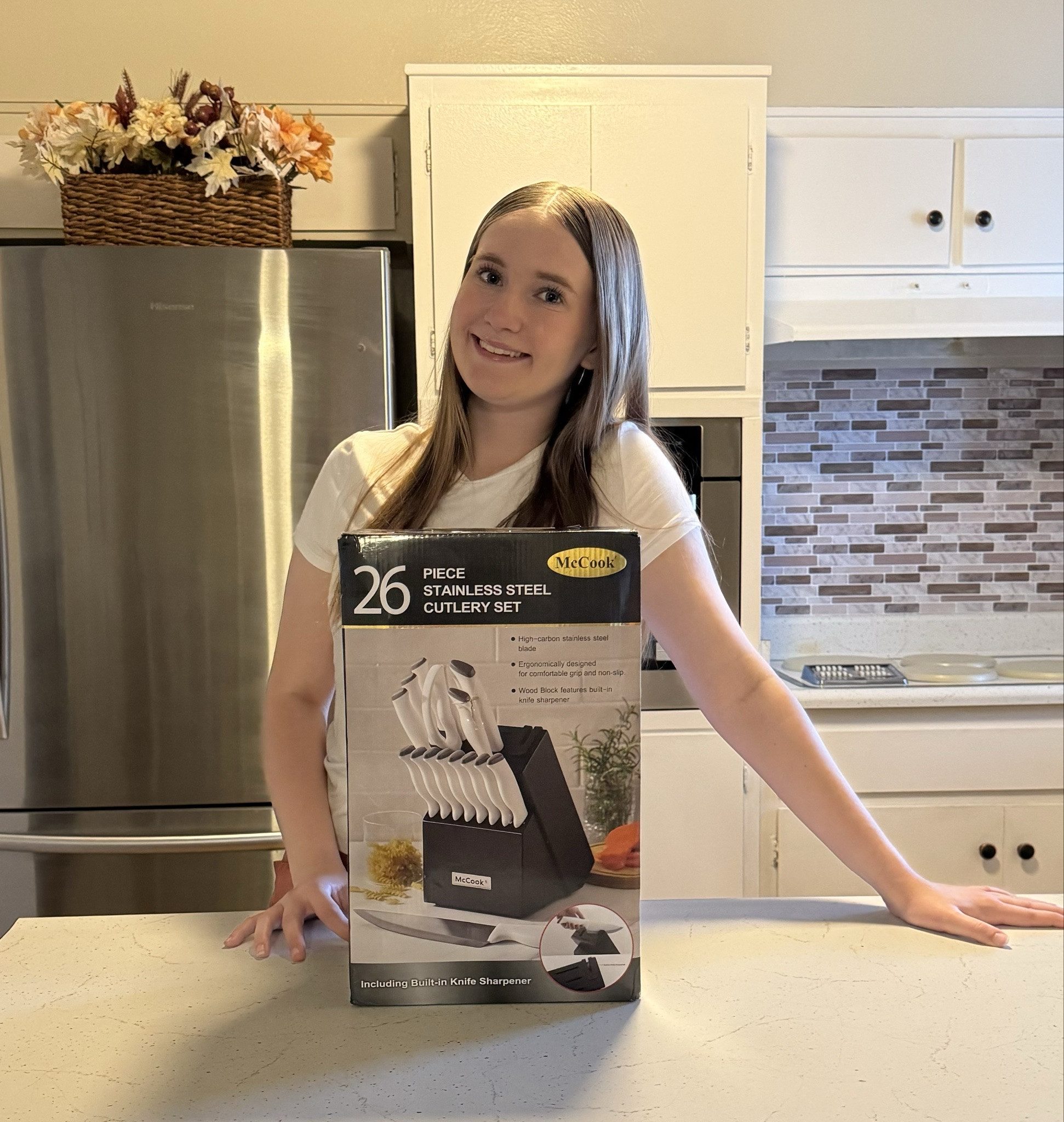 Upgrade your kitchen game with this sleek McCook knife set 🔪✨ Super sharp, durable, and perfect for everyday cooking or leveling up your meal prep. It looks so clean on the counter and makes cutting everything SO much easier!!

#LTKHome #KitchenEssentials #KnifeSet #HomeUpgrade #CookingAtHome #KitchenFinds #AmazonFinds #MealPrep #HomeInspo #KitchenStyle #CookInStyle #HomeFavorites #KitchenMustHaves #ChefLife #LTKFinds

#LTKfoodie #LTKSaleAlert #LTKHome