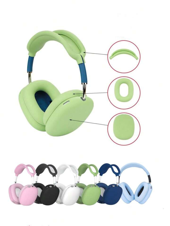 Juego De Funda Para Auriculares De Silicona Max Airpods De 5 Piezas, Antiarañazos Y Lavable | SHEIN