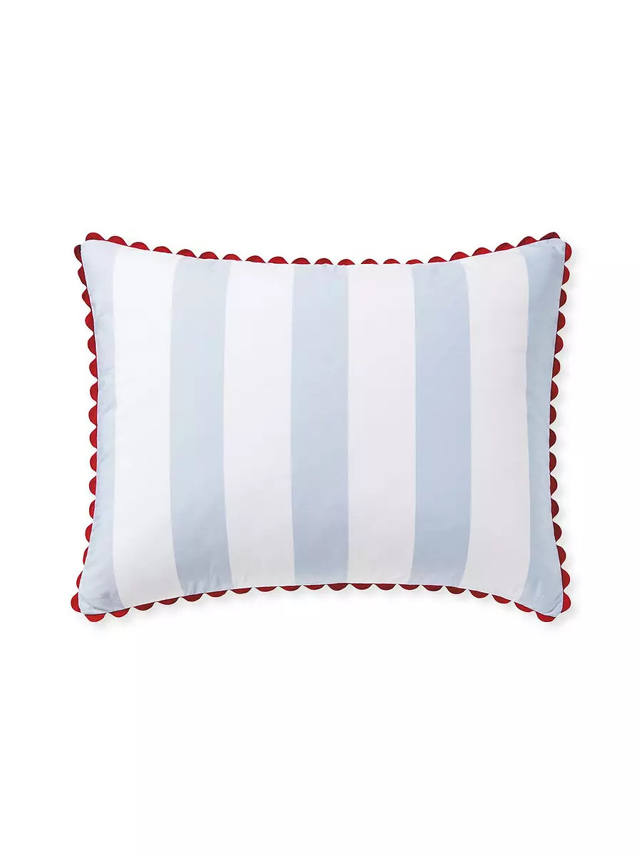 Beach Club Percale Stripe Sham | Serena and Lily