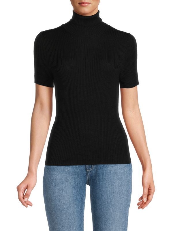 Short Sleeve Merino Wool Turtleneck Sweater | Saks Fifth Avenue OFF 5TH (Pmt risk)