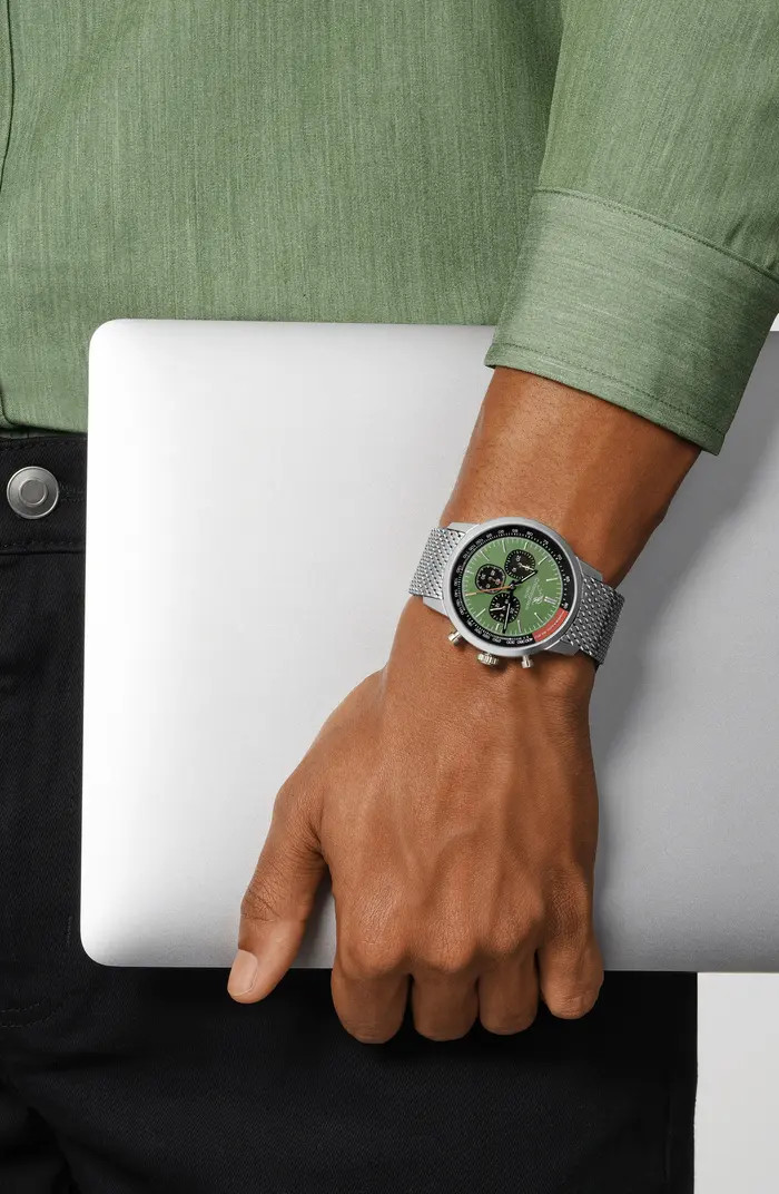 Simon Mesh Strap Chronograph Watch, 44mm | Nordstrom Rack