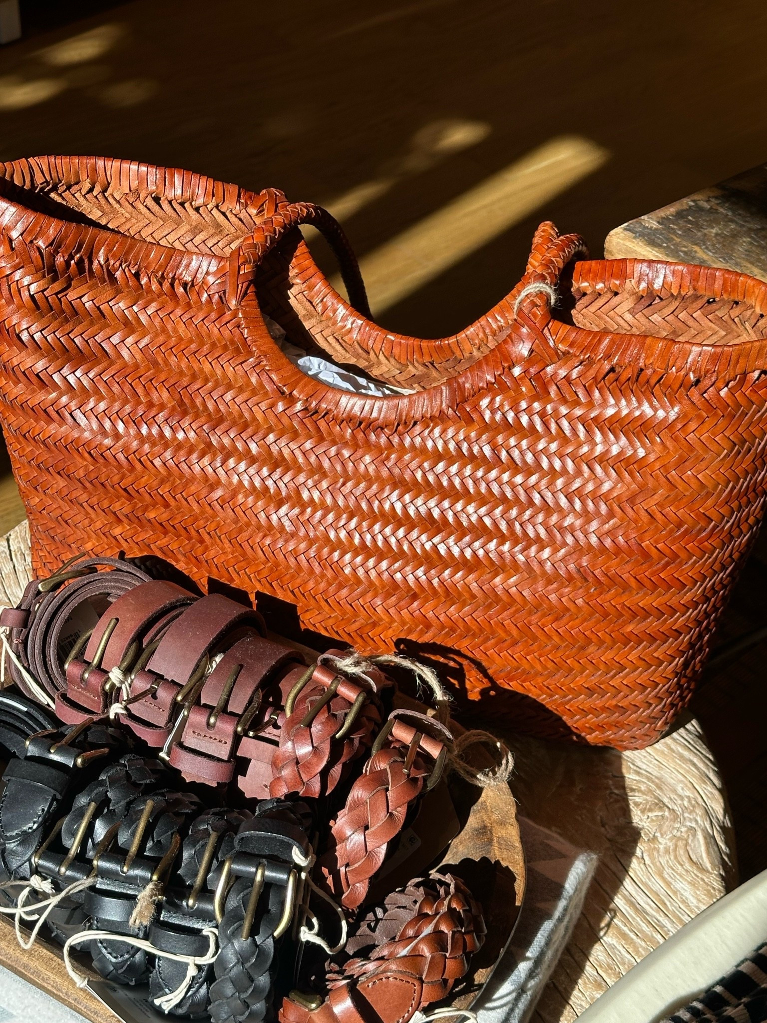 A beautiful bag in brown.