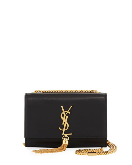 Saint Laurent Kate Small Smooth Calfskin Tassel Shoulder Bag on Chain | Neiman Marcus