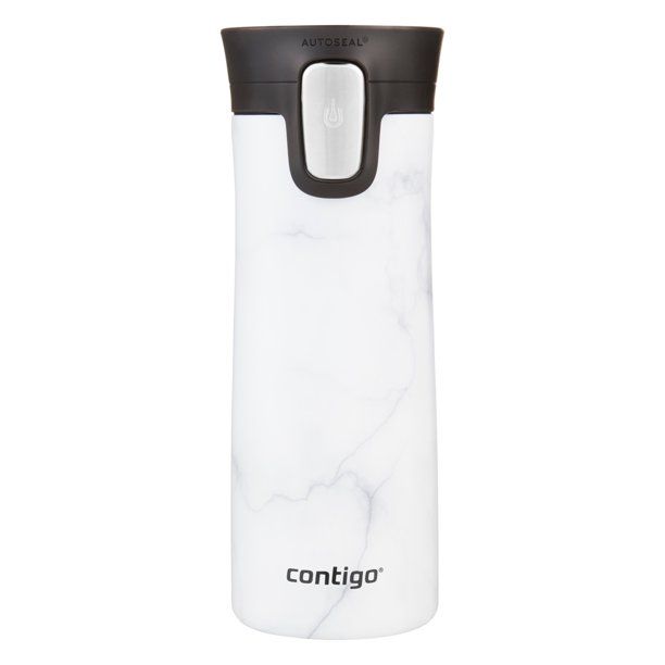 Contigo 14 Oz Couture Pinnacle Vacuum-insulated Autoseal Travel Mug, White Marble | Walmart (US)