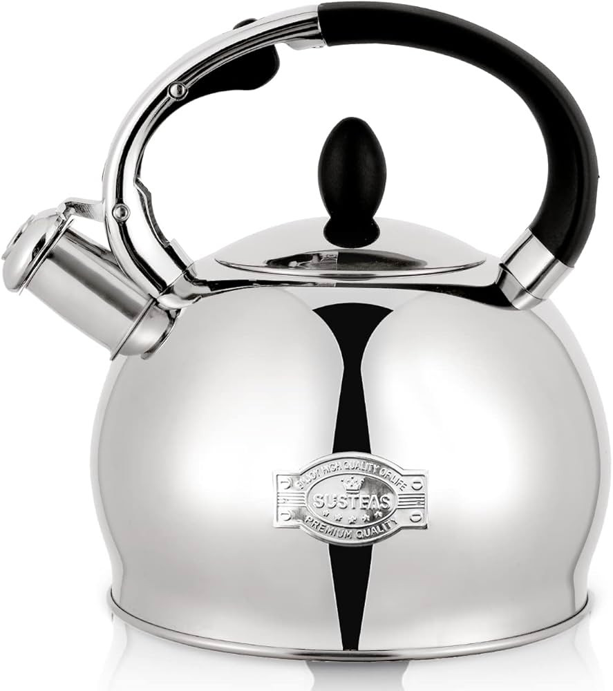 SUSTEAS Stove Top Whistling Tea Kettle - Food Grade Stainless Steel Teakettle Teapot with Cool To... | Amazon (US)