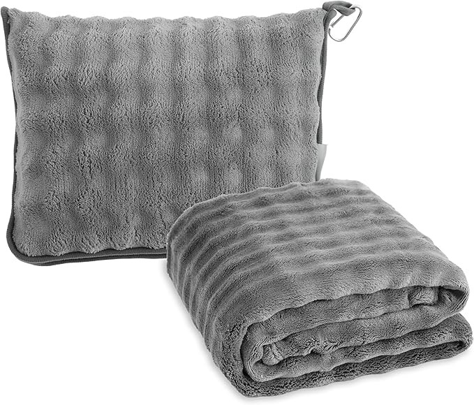 SOCHOW Travel Blanket for Airplane Train and Car, Soft Travel Blanket or Pillow 2 in 1 Compact wi... | Amazon (US)