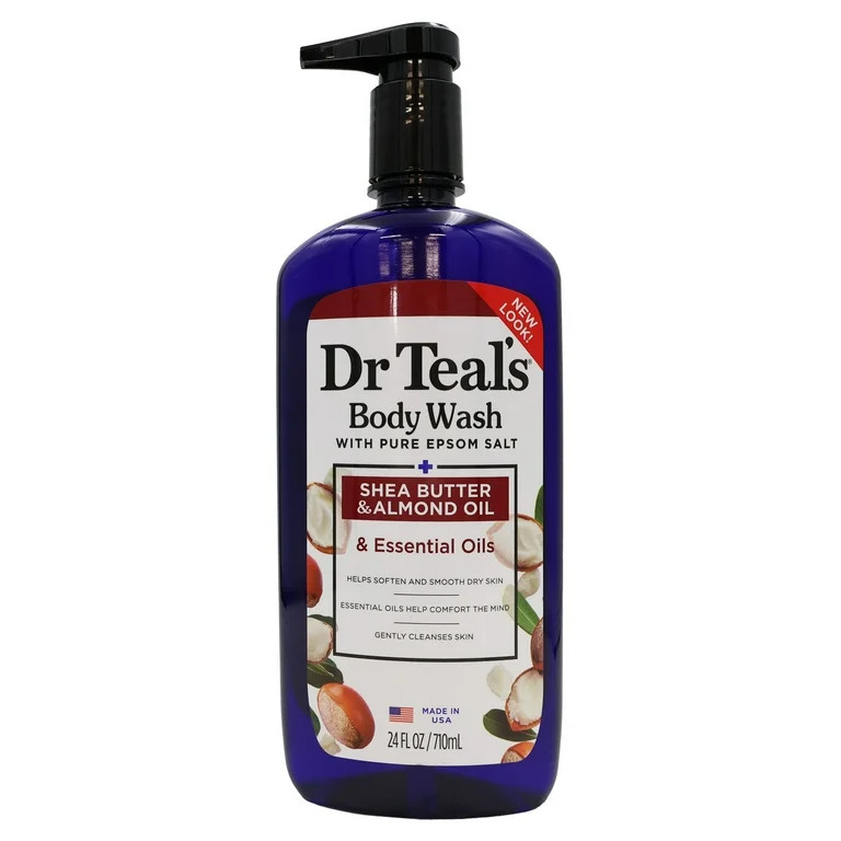 Dr Teals Epsom Salt Body Wash Shea Butter and Almond Oil 24 Oz. | Walmart (US)