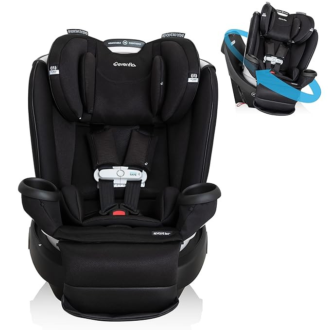 Evenflo Gold Revolve360 Extend All-in-One Rotational Car Seat with SensorSafe (Onyx Black) | Amazon (US)