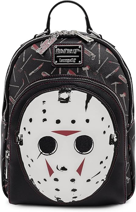 Loungefly Friday the 13th Jason Mask Womens Double Strap Shoulder Bag Purse | Amazon (US)