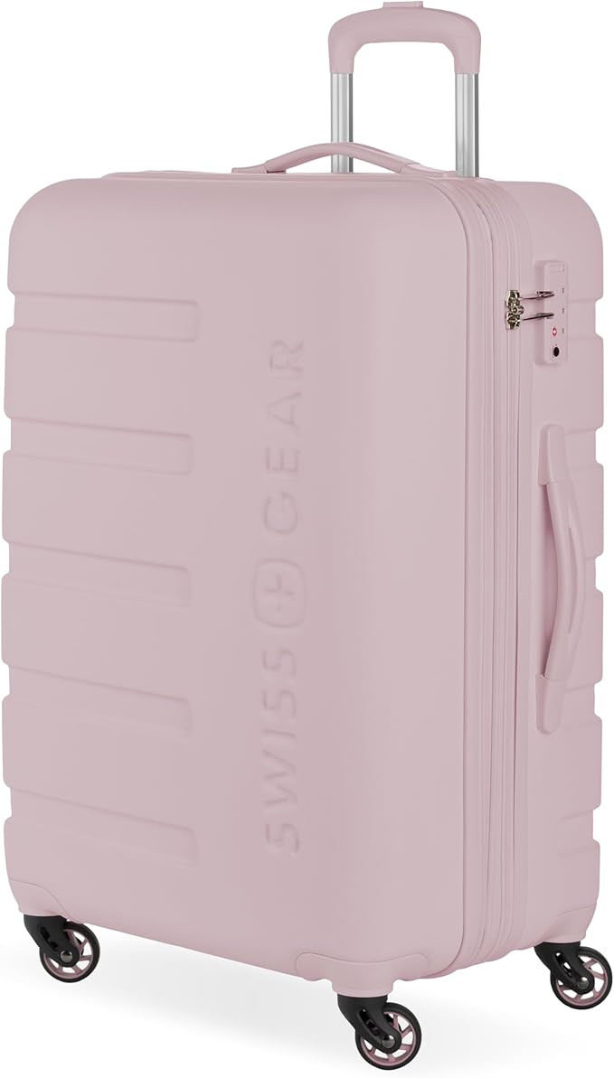 SwissGear 7366 Signature Hardside Expandable Luggage with Spinner Wheels, TSA Lock, Pink, Checked... | Amazon (US)
