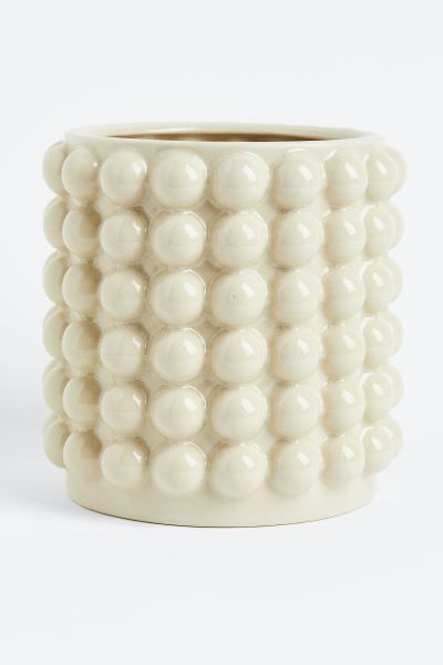 Large Plant Pot with Bubbles - White - Home All | H&M US | H&M (US + CA)
