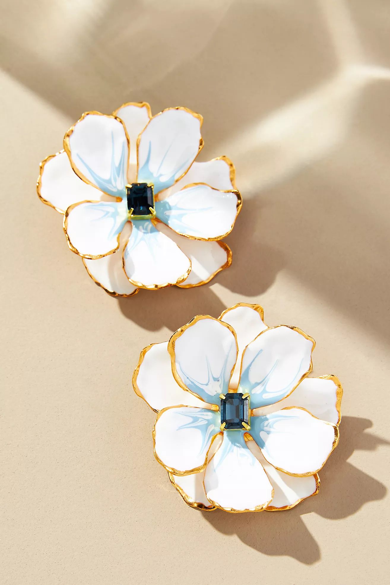 The Pink Reef Hand-Painted Earrings | Anthropologie (US)