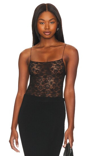 Lace C Bodysuit in Black | Revolve Clothing (Global)