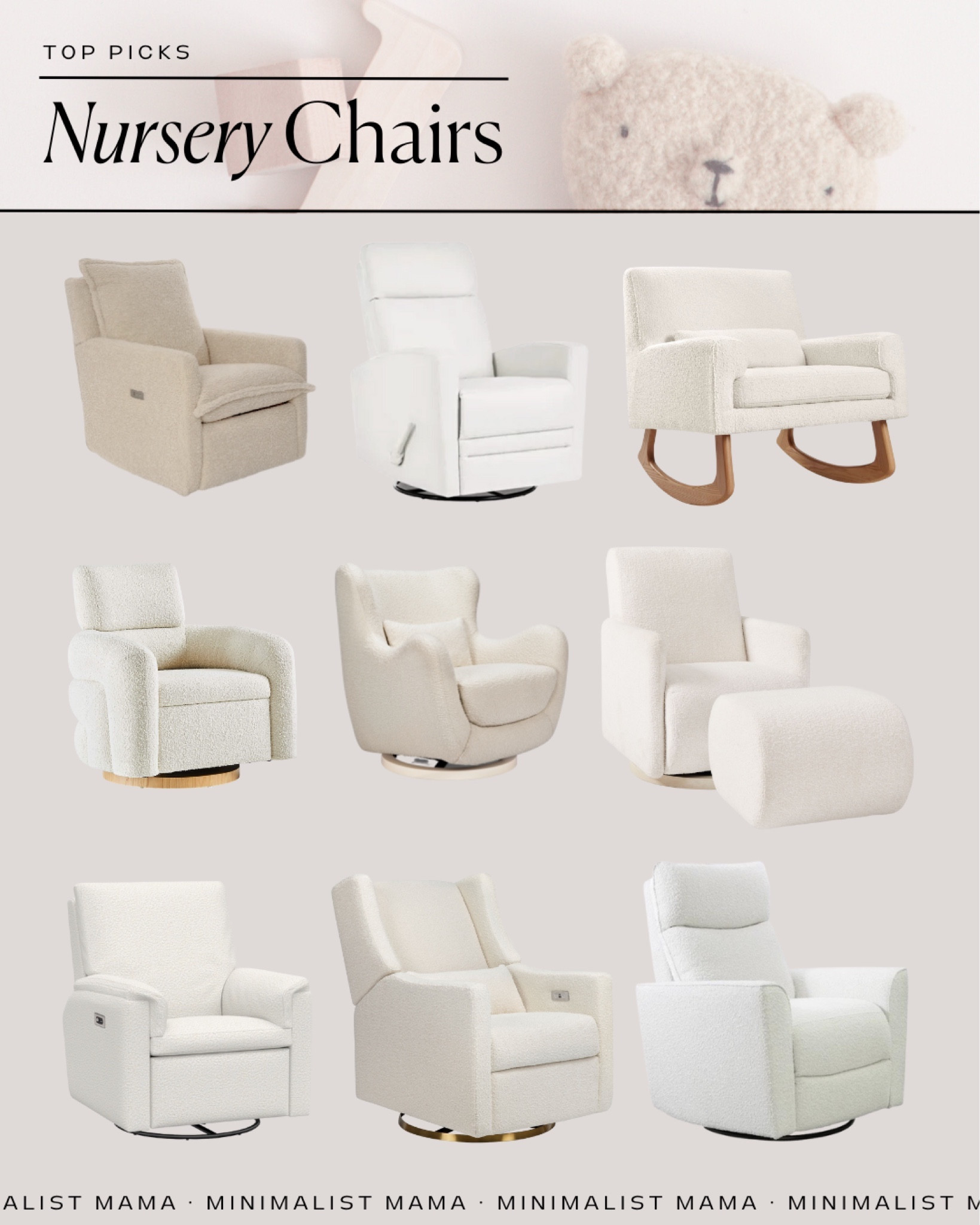 The literal cutest nursery chairs (both nursery rocking chairs and nursery gliders) - with picks at every price range! 

(Perfect for mamas looking for: nursery decor & nursery inspiration, and planning a neutral nursery - will work perfectly for a baby girl nursery or baby boy nursery!)

#LTKbump #LTKbaby #LTKhome