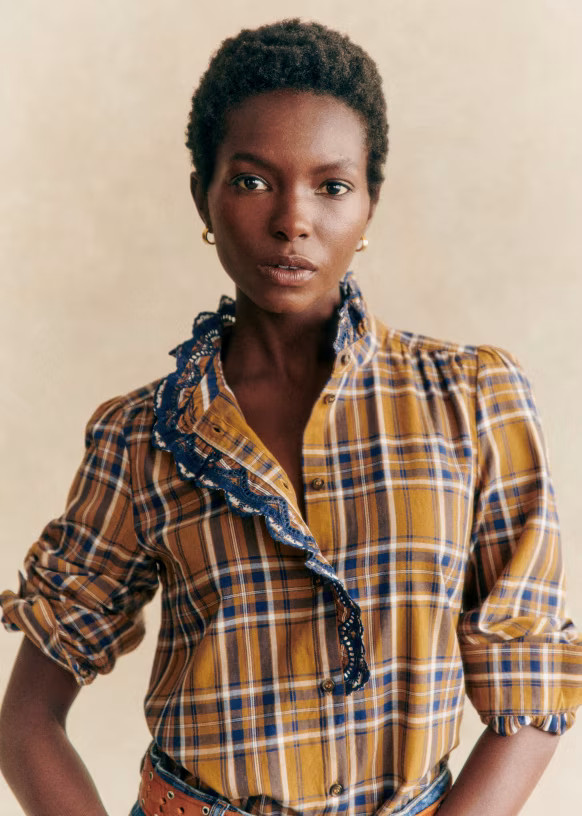 Ochre check | Sezane Paris - US