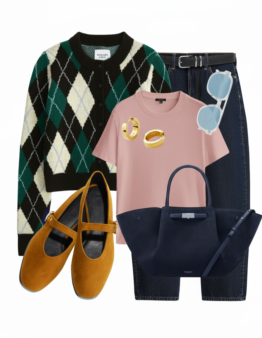 Sunday style made effortless ☕️✨ An argyle cardigan, classic denim, and Mary Janes—chic, comfy, and ready for anything from brunch to a city stroll. 

 #LTKaustralia #LTKmodest #LTKdresses