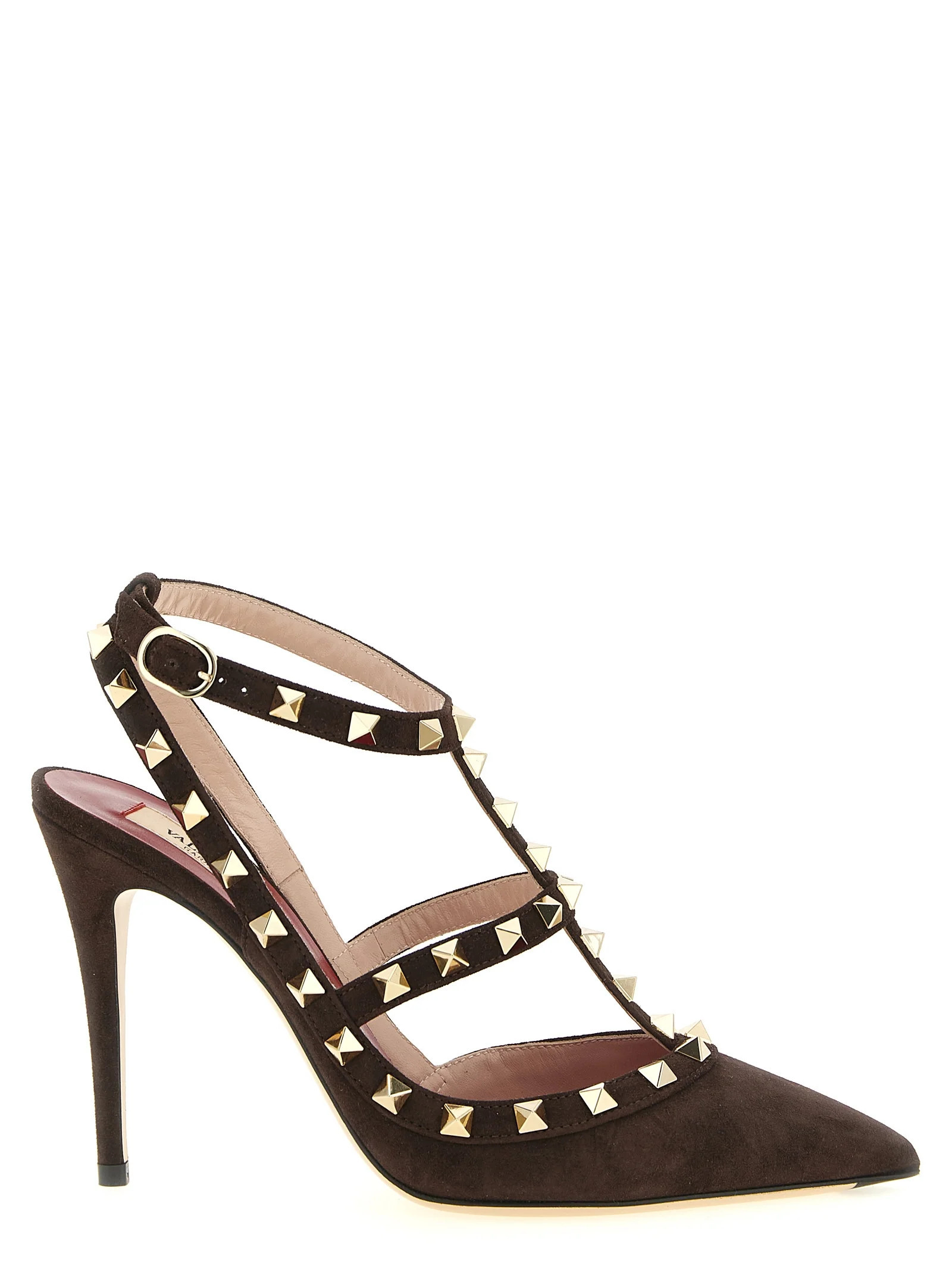 Valentino Garavani Rockstud Heels — Brown | Italist Inc.