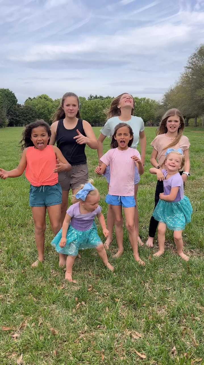 One of our reel outtakes. 😂 but we love these little princess dresses  