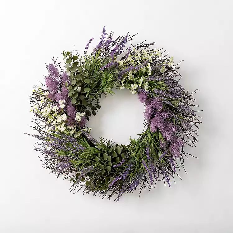 New! Lavender Eucalyptus Spiral Wreath | Kirkland's Home