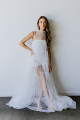 Rosey PEARL High Collar Gown | Untamed Petals
