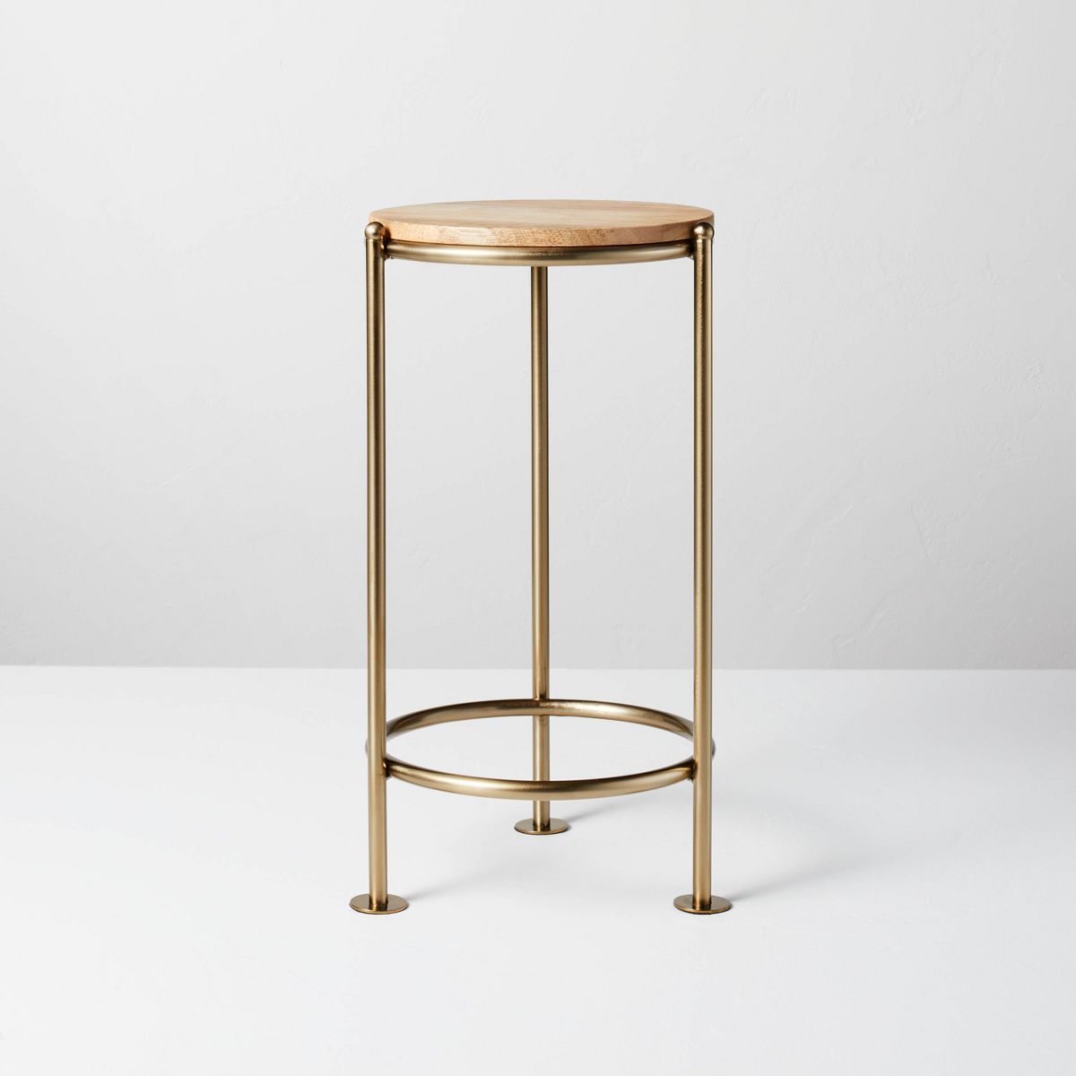 Wood & Brass Round Plant Stand - Hearth & Hand™ with Magnolia | Target