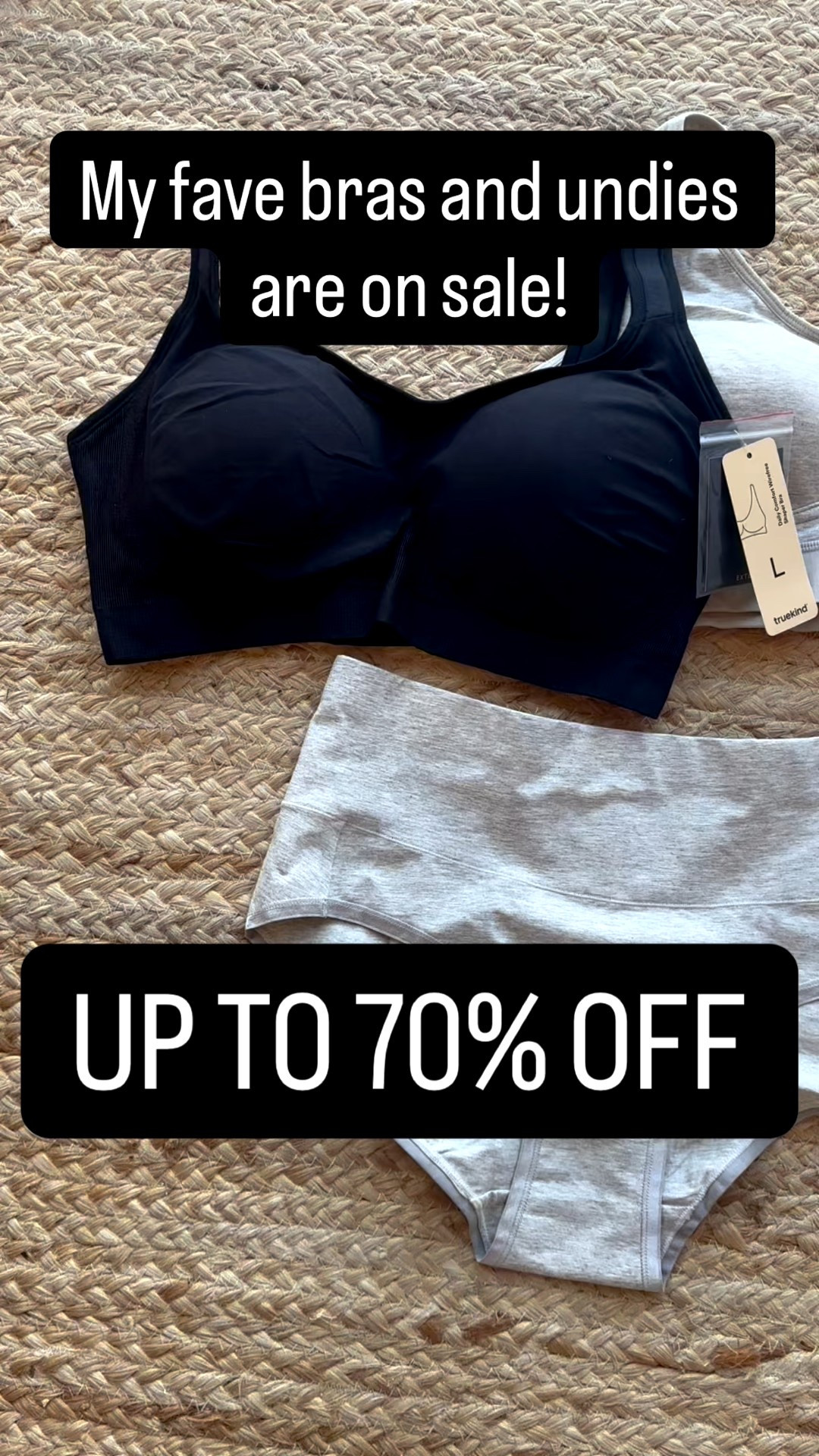 If you’ve been searching for everyday basics that smooth, lift, and don’t squeeze the life out of you… Truekind understood the assignment.

Their underwear gives that light shapewear feel without cutting off circulation, and the bras lift without underwire (postpartum girls, we deserve this comfort 🫶).

Snag them while they’re on sale — your top drawer will thank you. 

#truekind #momlife #postpartumstyle #comfyclothes #everydayessentials #intimatesale 

#LTKmomlife #LTKselfcare #LTKootd