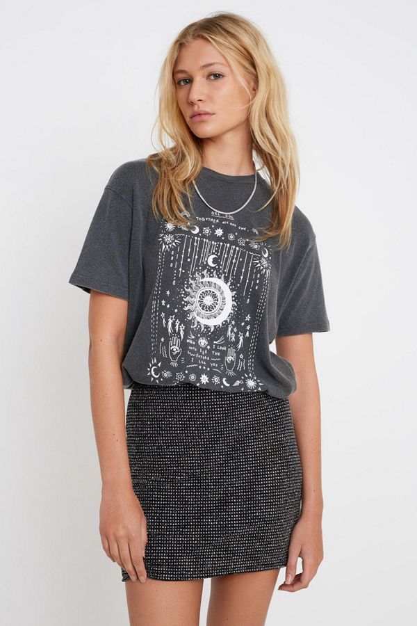 UO '90s Diamante Glitter Mini Skirt | Urban Outfitters (US and RoW)