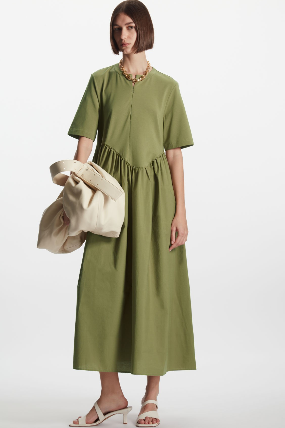 OVERSIZED ASYMMETRIC-WAIST DRESS | COS (US)