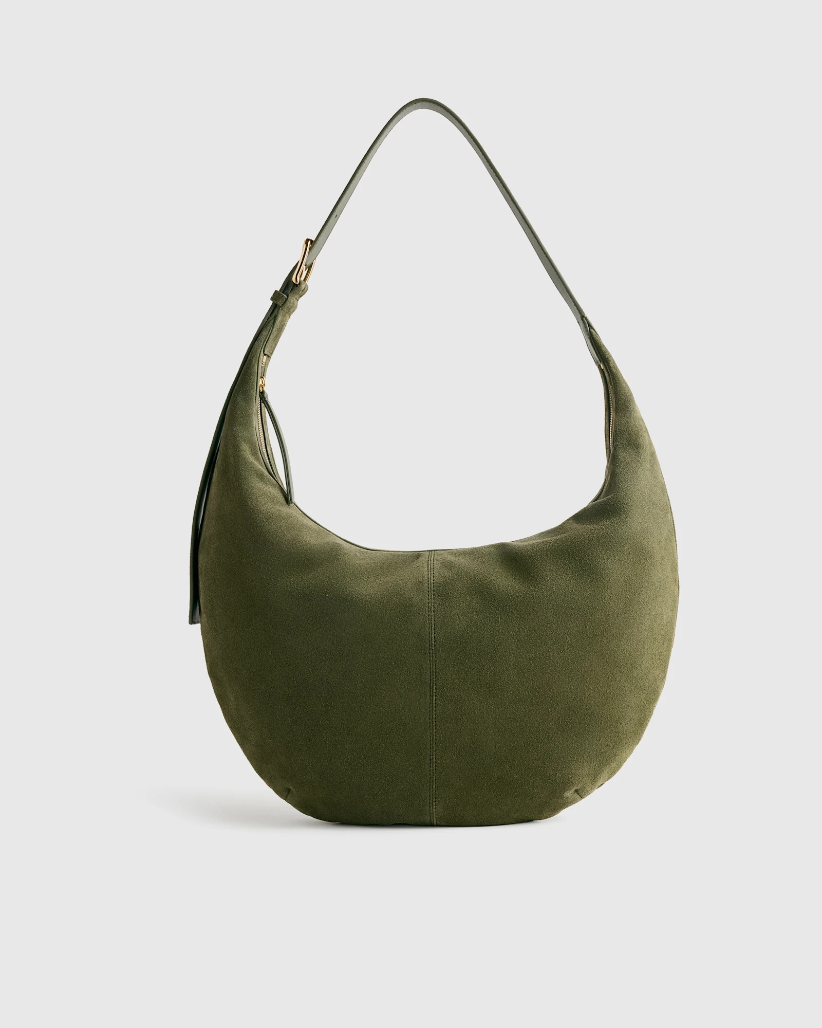Quince | Women's Italian Suede Crescent Shoulder Bag in Whiskey, Suede Leather | Quince
