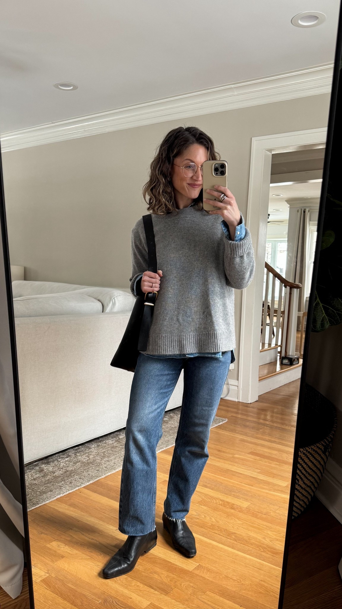 Look of the Day // 3.16

Sèzane denim shirt, 0, TTS. Quince sweater, XS, TTS. Agolde denim, 25, TTS. Bared Footwear Boots, TTS. Madewell bag. Warby Parker glasses. Sèzane ring  

#LTKootd #LTKPetite #LTKOver40