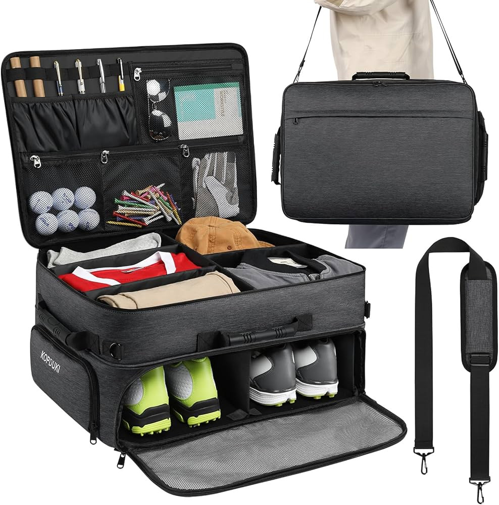 Extra Large Golf Trunk Organizer, Golf Gifts for Men Golfers, 20"x 14"x 10" 2 Layer Golf Trunk Or... | Amazon (US)