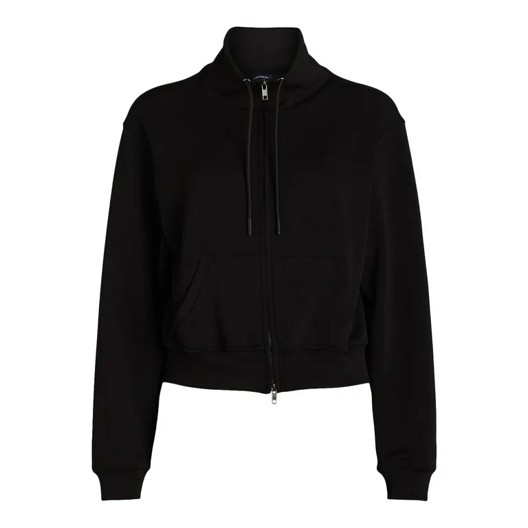 Scoop Women’s Ultimate ScubaKnit Funnel Neck Zip Up Sweatshirt, Sizes XS-XXL | Walmart (US)