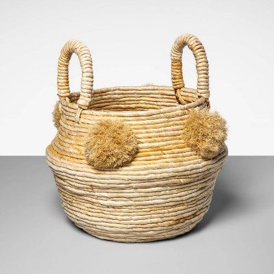 18.1" x 17.1" Decorative Woven Basket with Handles Brown - Opalhouse™ | Target