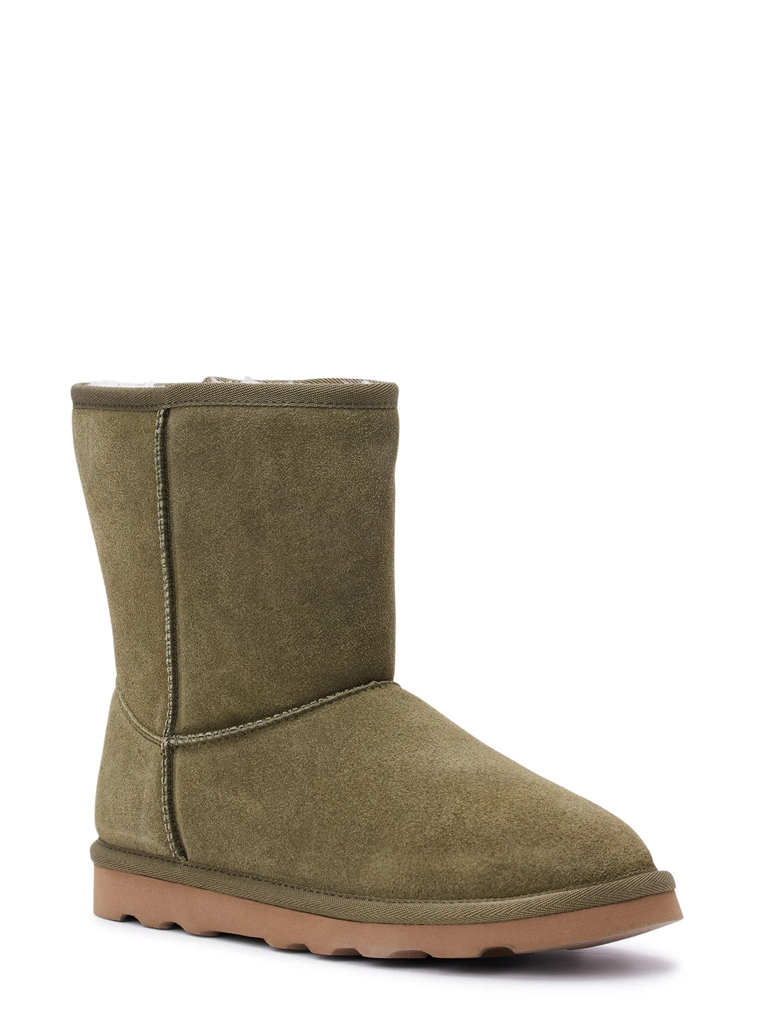 Time and Tru Women's Genuine Suede Boots, Wide Width Available | Walmart (US)