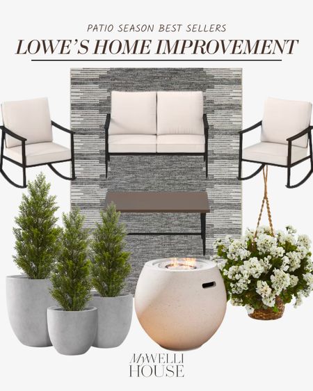 #AD Affordable Outdoor Furniture and Decor at Lowe's. Outdoor Rugs, Outdoor Furniture, Artificial Olive Tree, Concrete Planters, Patio Conversation Sets. Check out these patio furniture finds directly on my LTK shop @LOWESHOMEIMPROVEMENT #AD #lowespartner Patio bistro set Outdoor fire pit Artificial flowers Conversation sets Egg chair Aluminum outdoor swivel chairs Concrete planters 

#LTKfindsunder100 #LTKhome #LTKsalealert