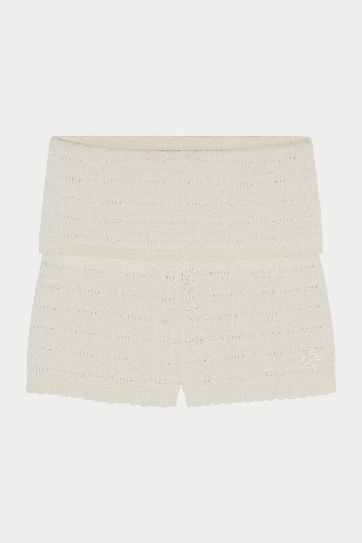 KNITTED SHORTS - OFF WHITE | The Couture Club