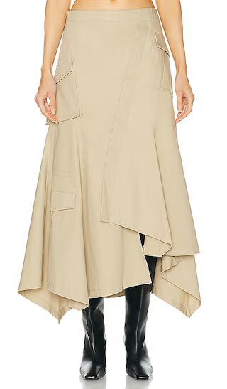 by Marianna Noma Midi Skirt in Light Khaki | Revolve Clothing (Global)