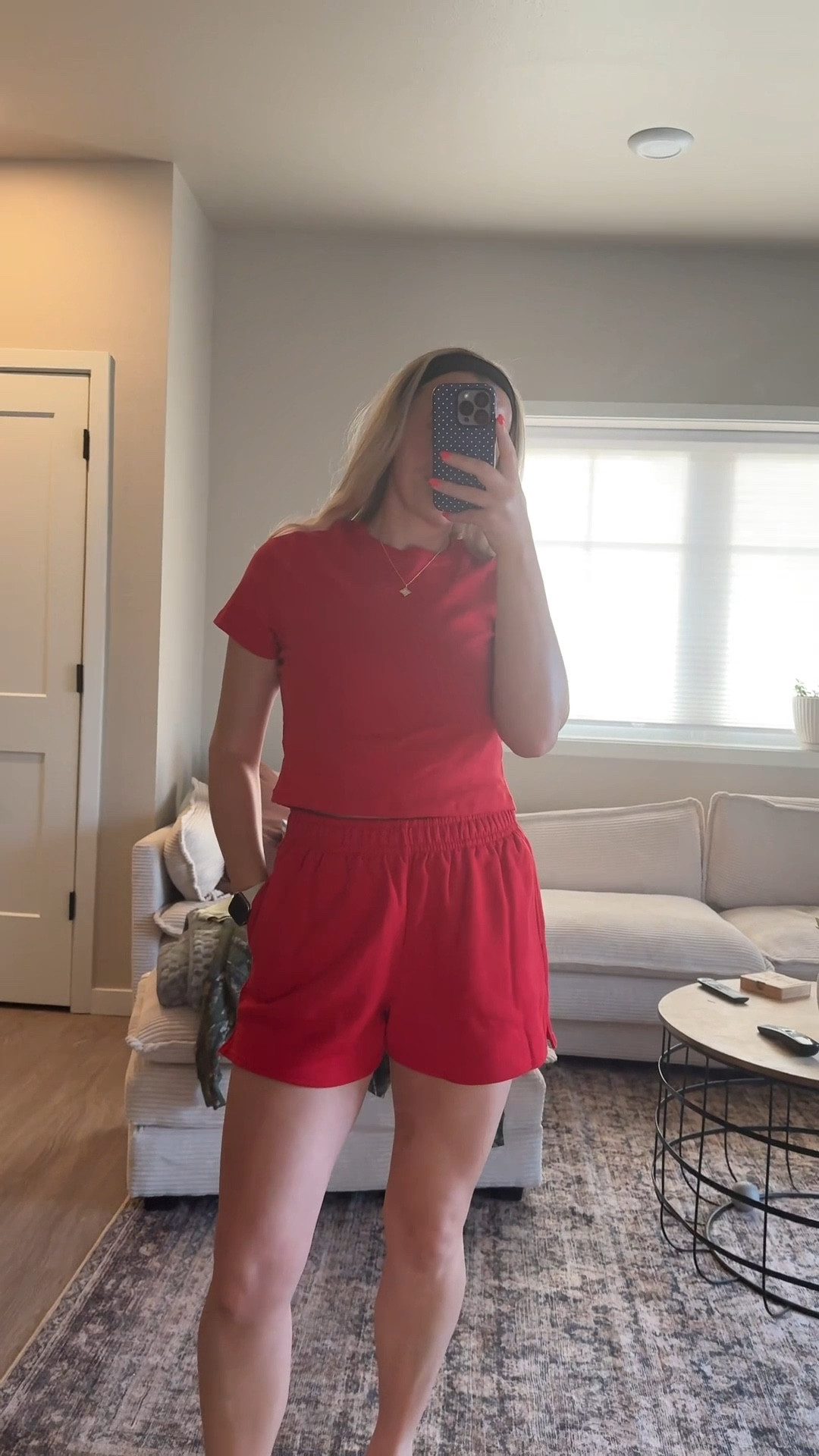 Cute and comfortable matching red set from Walmart!! 

#LTKU #LTKFindsUnder50