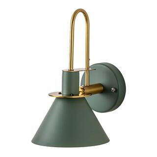 HUOKU Nimbus 1-Light Green LED Wall Sconce with Empire Shade PD1014381 - The Home Depot | The Home Depot
