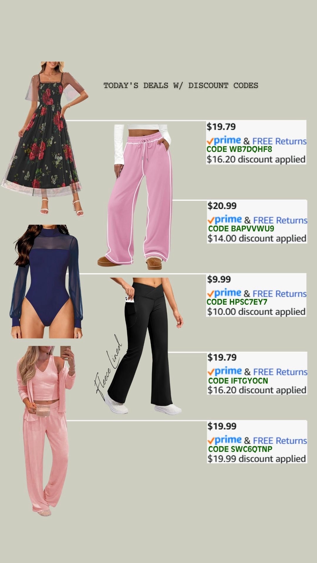 PROMO CODE DEALS ON AMAZON!

Promo codes are entered are on the check out screen where you select payment method. 

Codes & coupons only work for a limited time! If you get an error, it may have maxed the color/size you selected.. so try another one. Sometimes it helps to check out one item at a time! 

SCREENSHOT TO EASILY COPY/PASTE PROMO CODE AT CHECKOUT! 

#affordablestyle #amazonstyle #amazondeals #everydayoutfits

#LTKSaleAlert #LTKFindsUnder50 #LTKootd