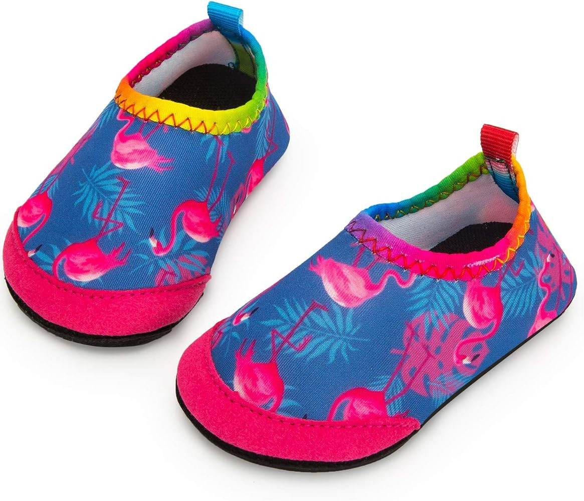 Baby Boys and Girls Swim Water Shoes Barefoot Aqua Socks Non-Slip for Beach Pool Toddler Kids | Amazon (US)