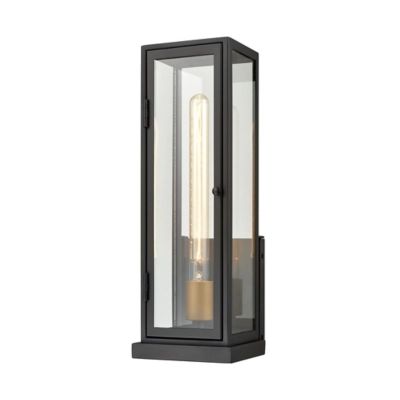 Bianca Foundation 1-Light sconce in Matte Black / Aged Brass | Ashley Homestore