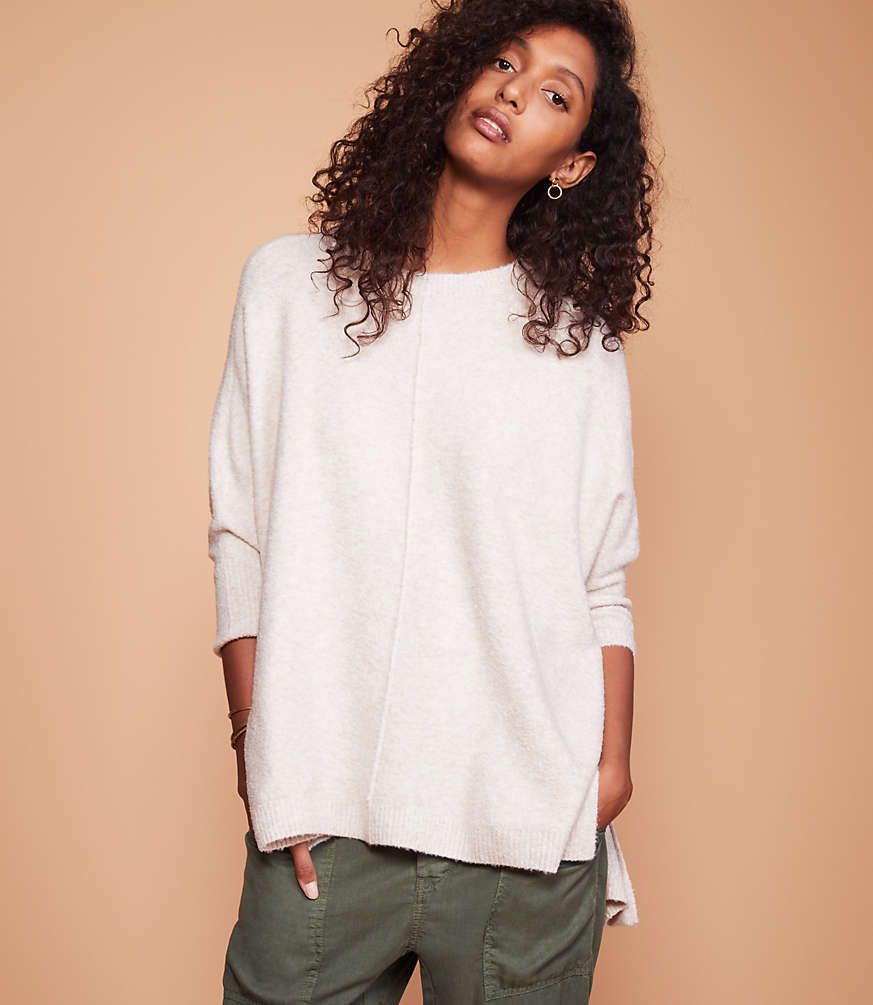 Lou & Grey Seamed Poncho Sweater | LOFT