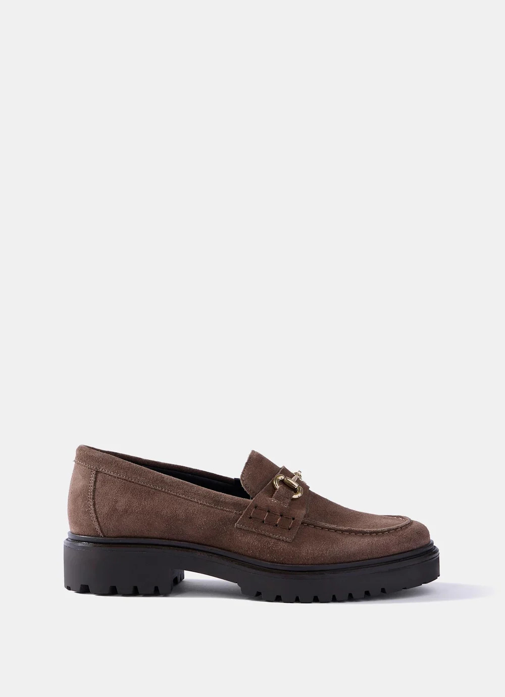 Emery Brown Suede Chunky Loafers | Mint Velvet