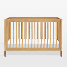 Babyletto Gelato Wood & Vegan Leather 4-in-1 Convertible Crib + Reviews | Crate & Kids | Crate & Barrel