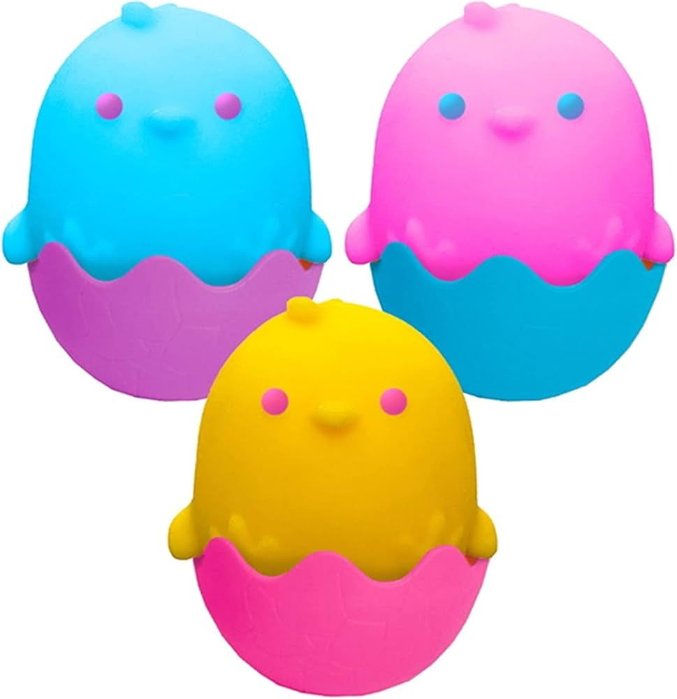 NeeDoh Chicka DeeDoos Stress Squeeze Toys Complete Gift Set Party Bundle - 3 Pack Neon Yellow/Pin... | Amazon (US)