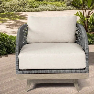 Comfortable Swivel Patio Sofas, Eucalyptus Wood, Modern Outdoor Relaxation | Wayfair North America