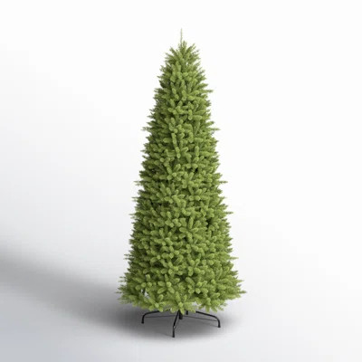 Slender Green Realistic Artificial Fir Christmas Tree | Wayfair North America