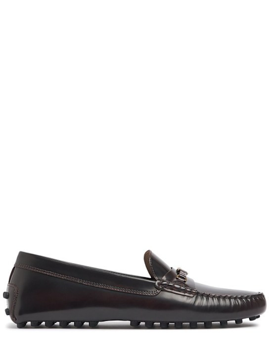 5mm Logo leather loafers | Luisaviaroma